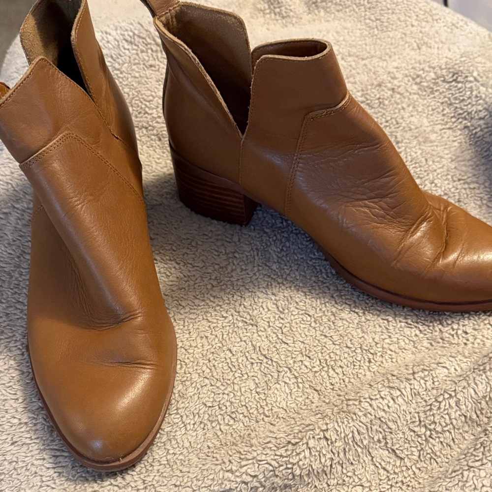 Franco Sarto Tan leather Ankle Boots